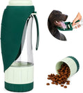 Botella de Agua para Perros 3 en 1, Dispensador de Agua portátil de 355 ml para Perros con Vaso y Recipiente Hermético para Comida, Ideal para Actividades al Aire Libre, Viajes y Senderismo