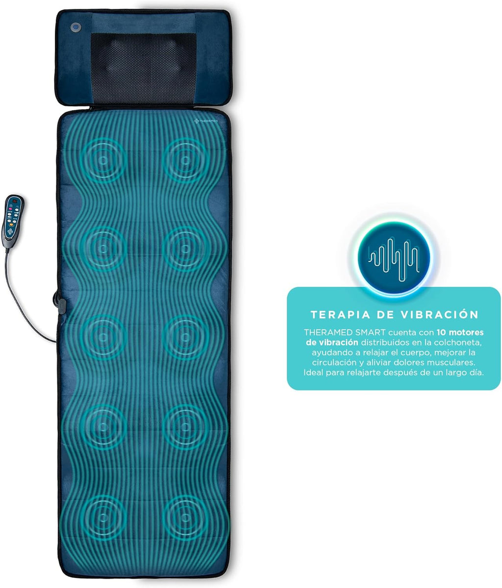 Sognare Theramed SMART Colchoneta de Masajeadora 10 Motores 3 Terapias Calor Infrarrojo