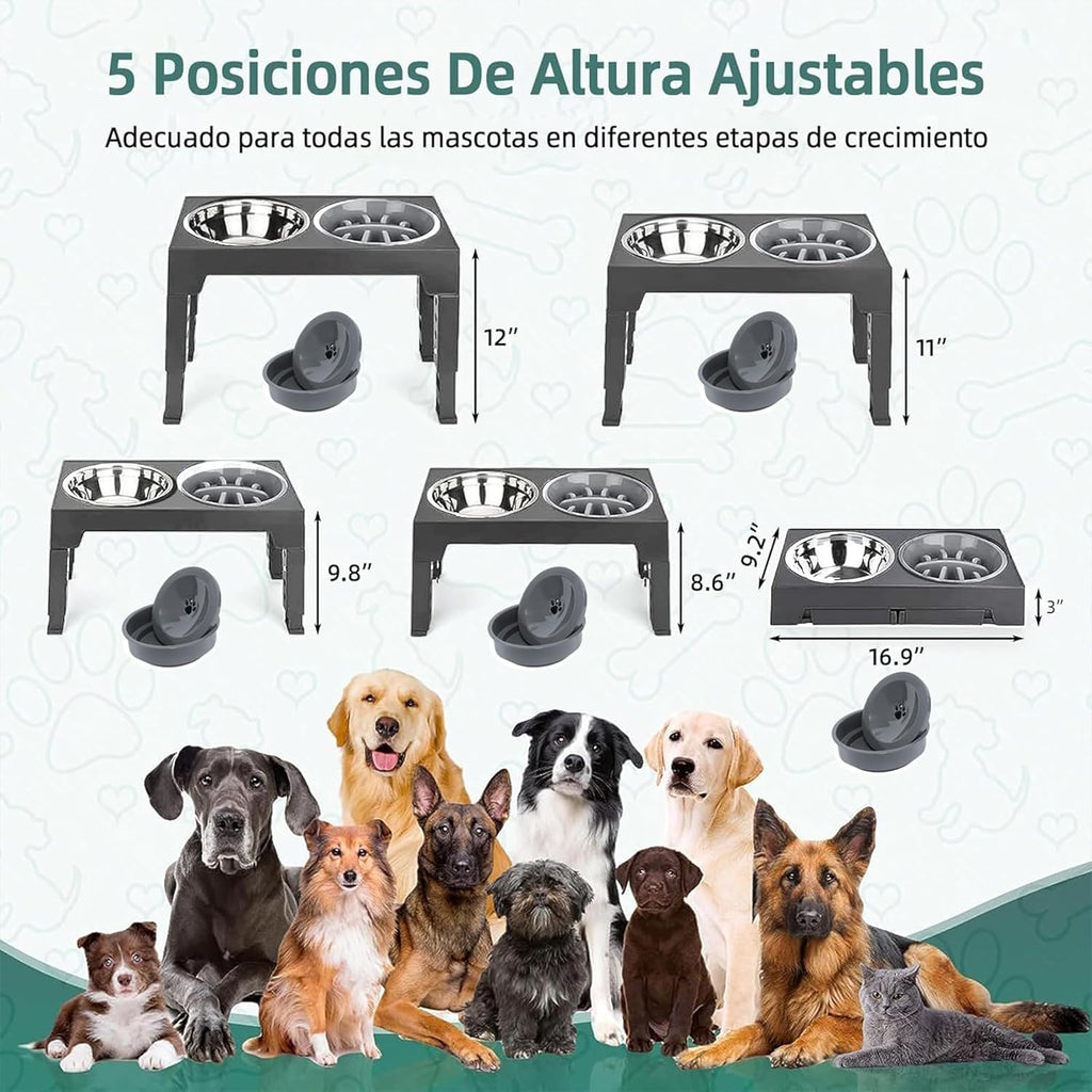 👉 Comedero Inteligente Elevado 3 en 1 para Perros