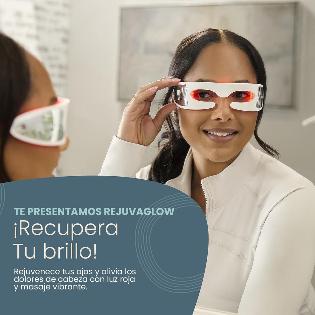 Masajeador de Ojos con Luz Roja, Calor y Vibración – Alivia Fatiga, Ojeras y Arrugas