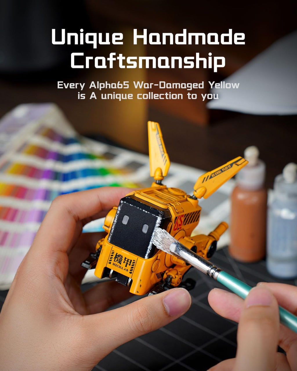 Cargador Rápido GaN 65W USB-C + USB-A | Diseñado Con Estilo Robot Futurista