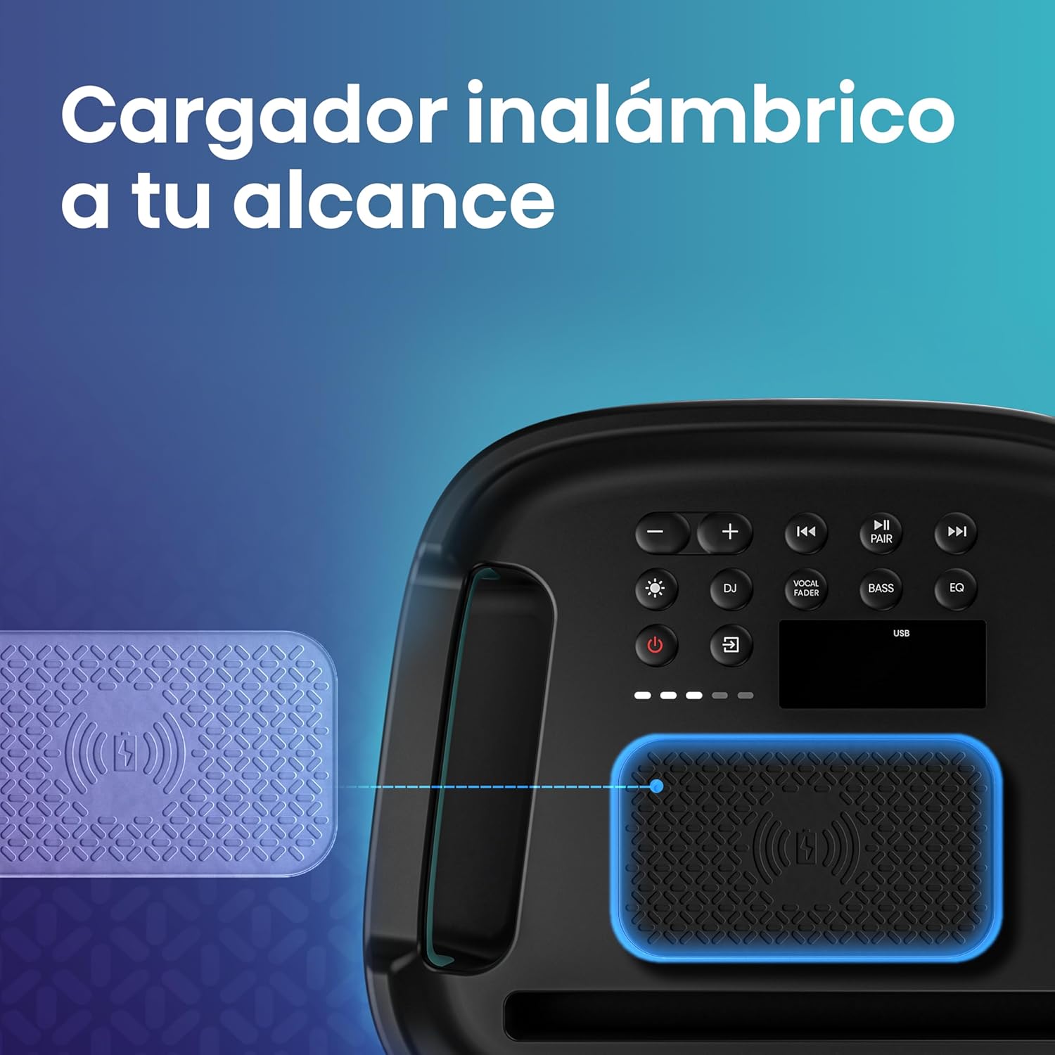 Altavoz Inalámbrico para Fiesta Hisense HP100 Party Rocker – 300W, IPX4, Batería 15 h, DJ & Karaoke