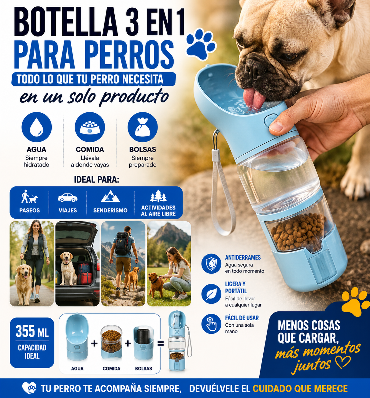 🦮PACK PASEO PRO  3 EN 1 PARA PERROS