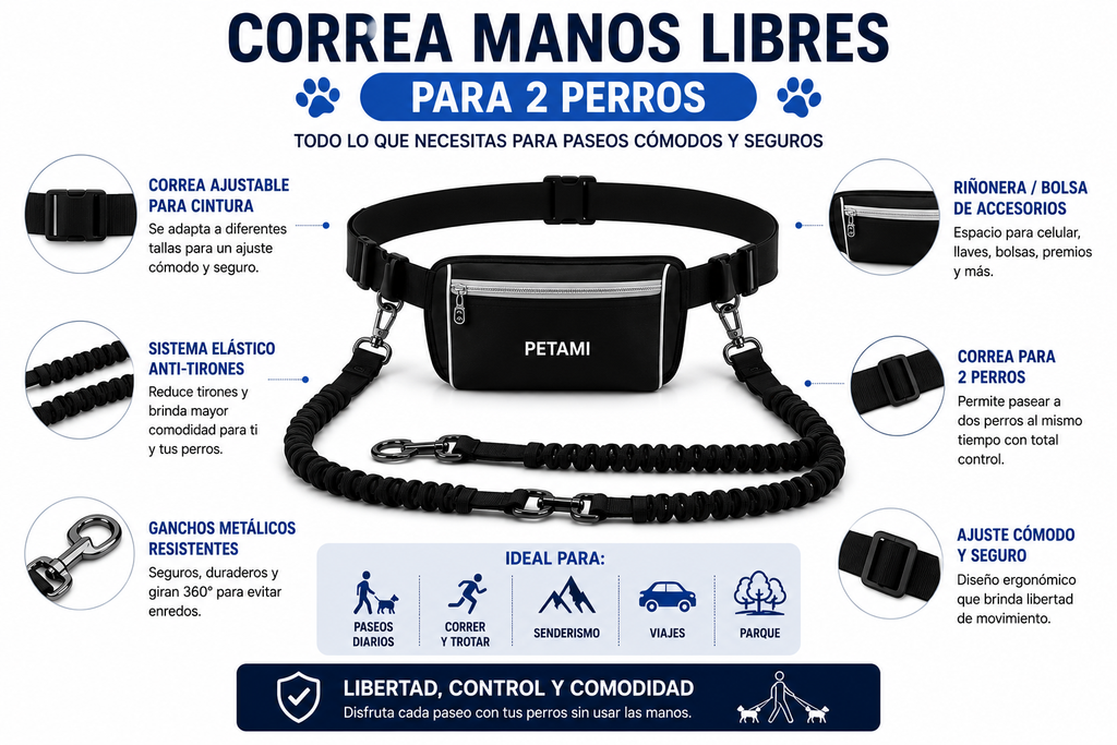 🦮PACK PASEO PRO  3 EN 1 PARA PERROS