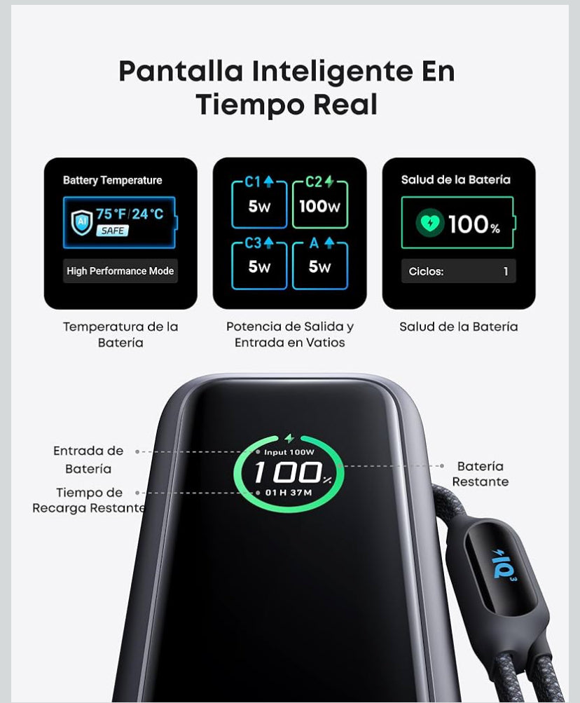 ⚡ La batería externa más potente para laptops y dispositivos – hasta 165W de potencia real Tu energía portátil para trabajar, viajar y vivir sin enchufes