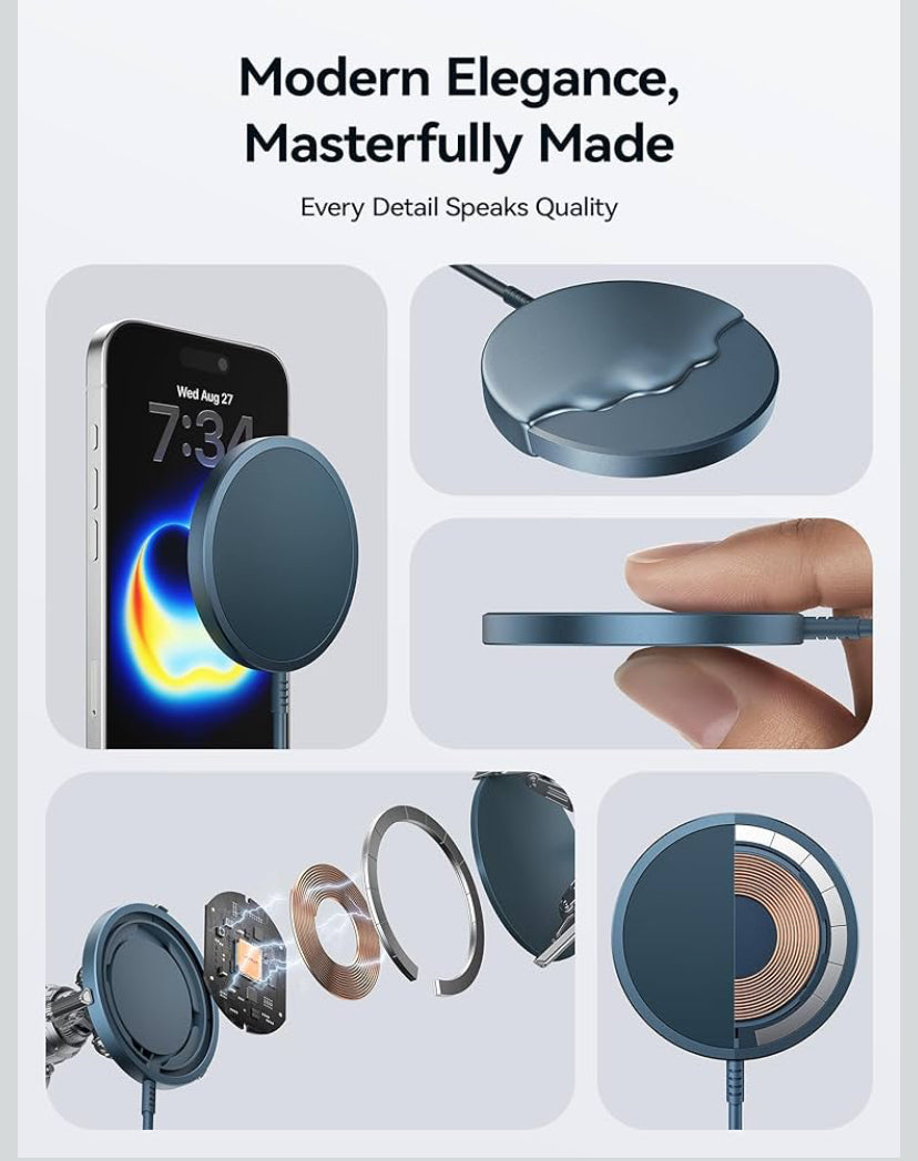 JSAUX Cargador inalámbrico magnético