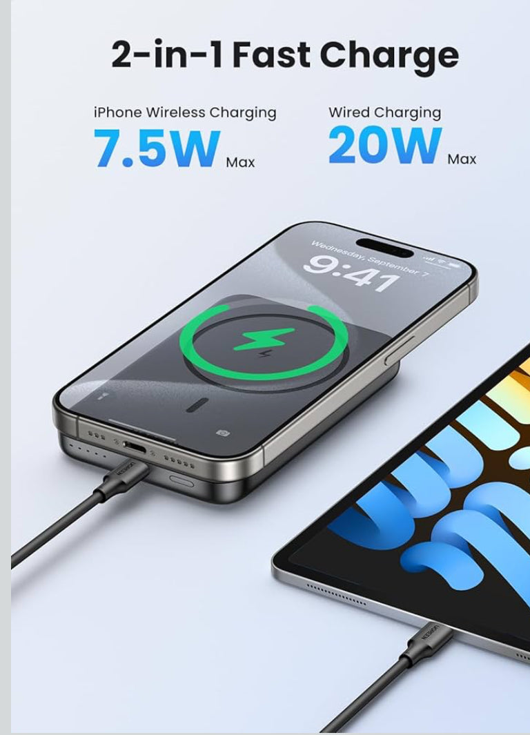 UGREEN 10000mAh Power Bank Inalabrico PD 20W Carga Raida