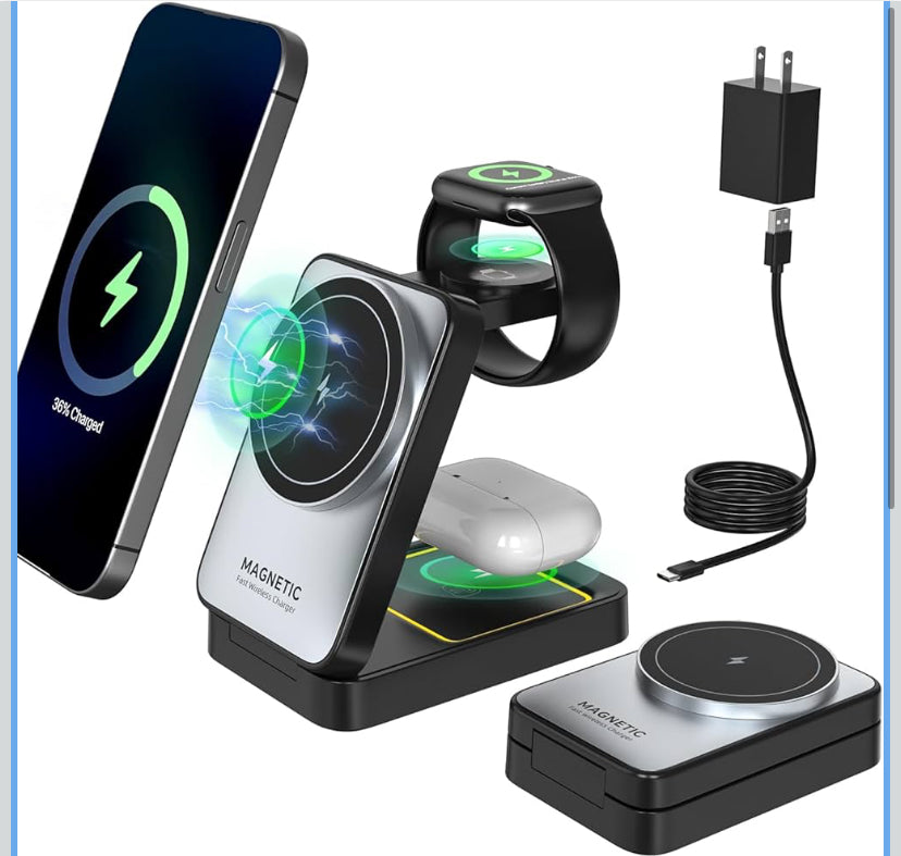 Cargador inalámbrico,3 en 1