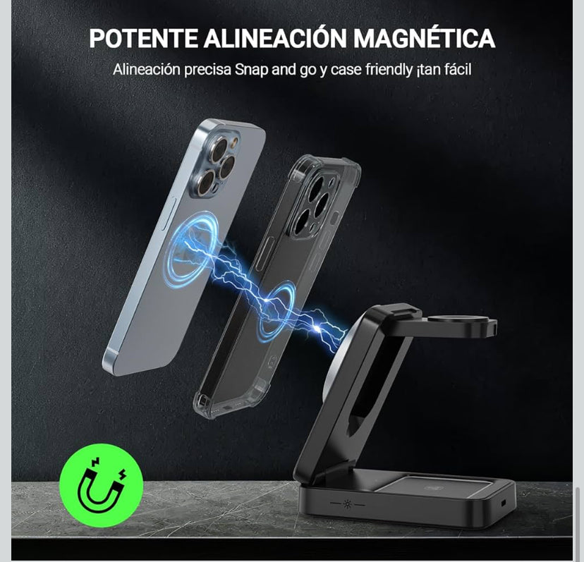 Cargador inalámbrico,3 en 1