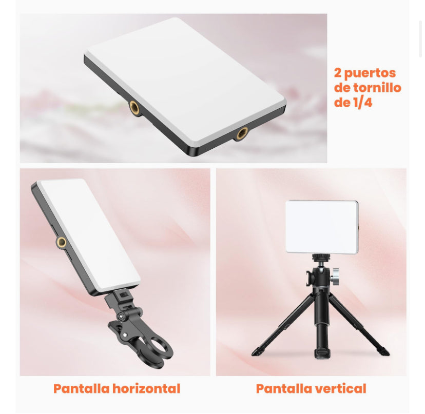 💡 TONEOF Selfie – Luz LED Recargable para Celular