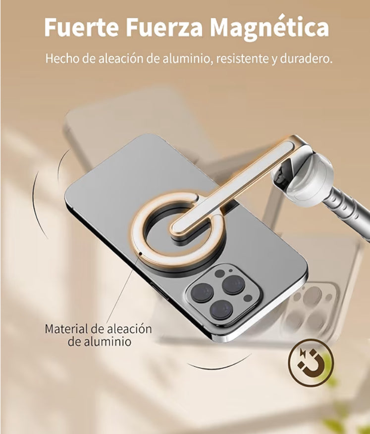TONEOF Tripié Magnético 173 cm para Celular – Selfie Stick con Control Remoto Recargable