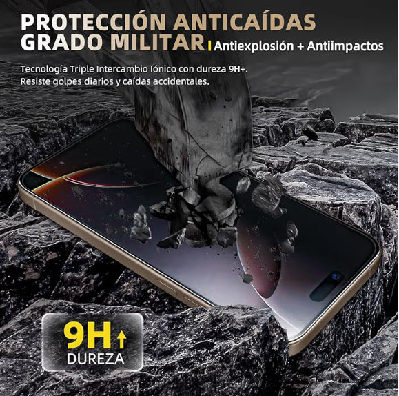 Película protectora de pantalla de vidrio 9h + de 3 piezas para iPhone