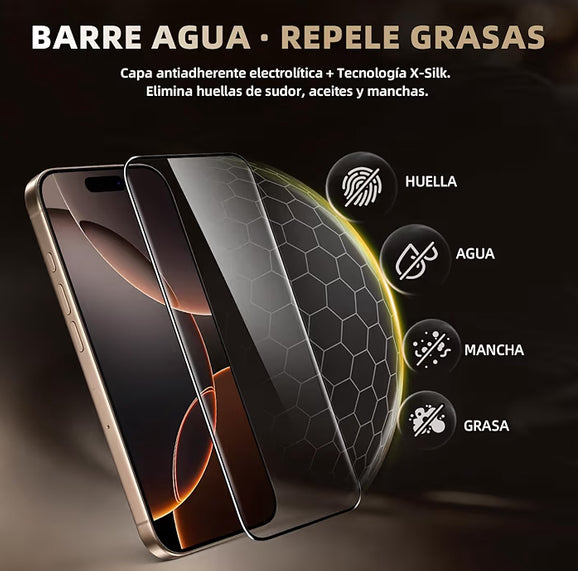 Película protectora de pantalla de vidrio 9h + de 3 piezas para iPhone