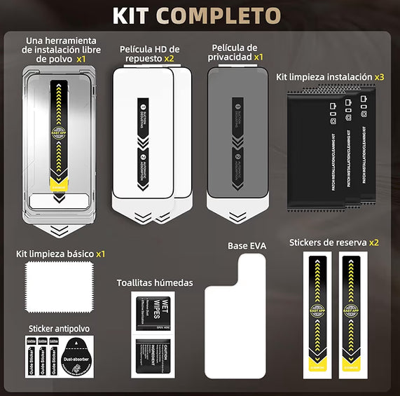 Película protectora de pantalla de vidrio 9h + de 3 piezas para iPhone