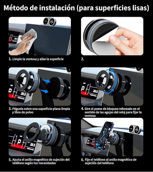 Soporte Magnético para Teléfono Celular de Coche al Vacío