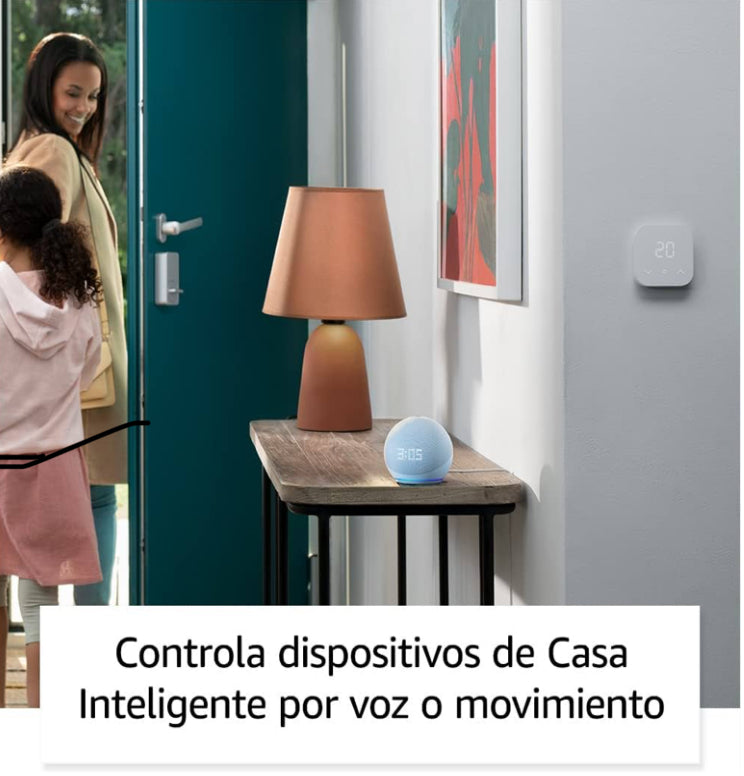 Amazon Echo Dot (modelo más reciente): bocina Alexa con sonido vibrante, ideal para recámaras, comedores y oficinas