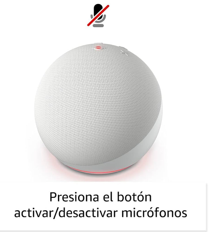 Amazon Echo Dot (modelo más reciente): bocina Alexa con sonido vibrante, ideal para recámaras, comedores y oficinas