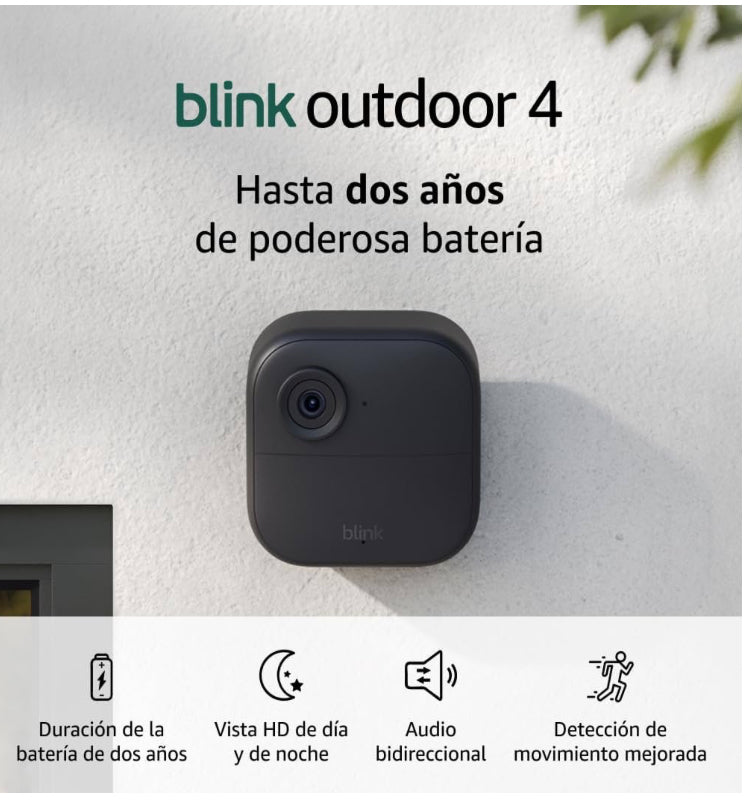 Blink Outdoor 4 (modelo más reciente), Cámara de seguridad inalámbrica inteligente