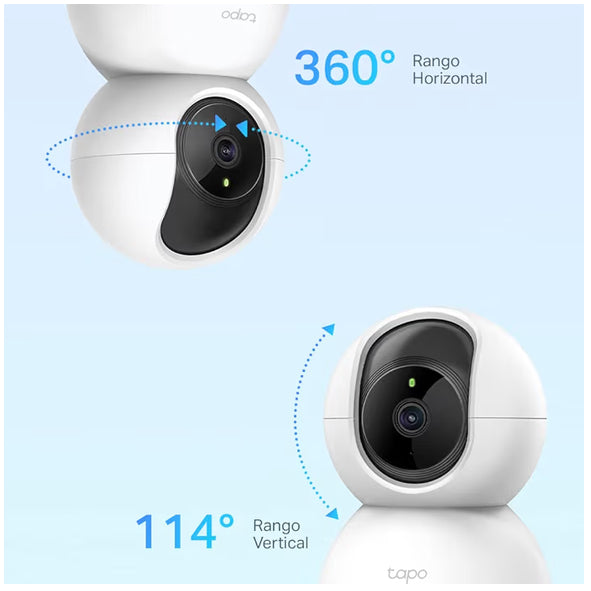 Tapo TP-Link TC70, Cámara Wi-Fi de Seguridad Interior,1080P, Cámara IP Domo 360°