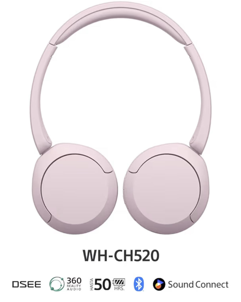SONY Audífonos Inalámbricos de Diadema Color Rosa Modelo - WH-CH520