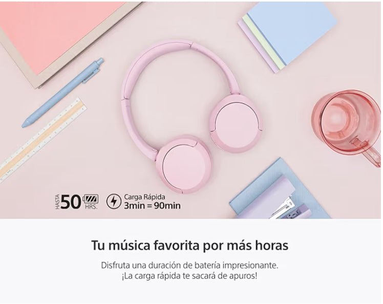 SONY Audífonos Inalámbricos de Diadema Color Rosa Modelo - WH-CH520