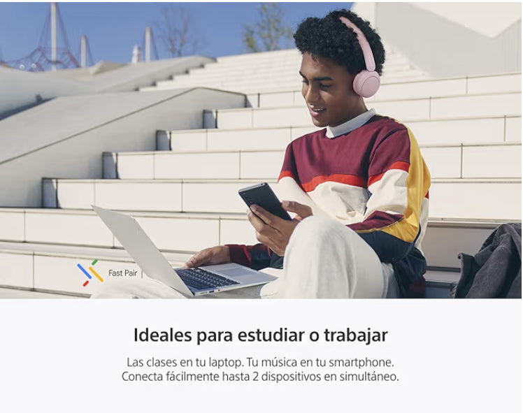 SONY Audífonos Inalámbricos de Diadema Color Rosa Modelo - WH-CH520