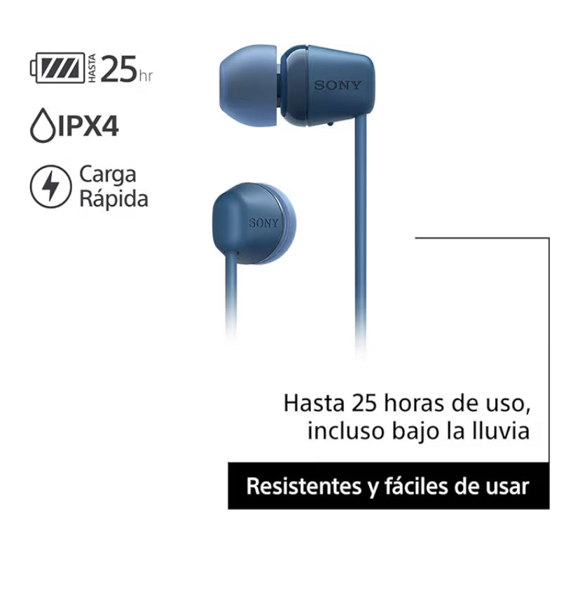 Sony WI-C100 - Audífonos inalámbricos intraauriculares con Banda para el Cuello