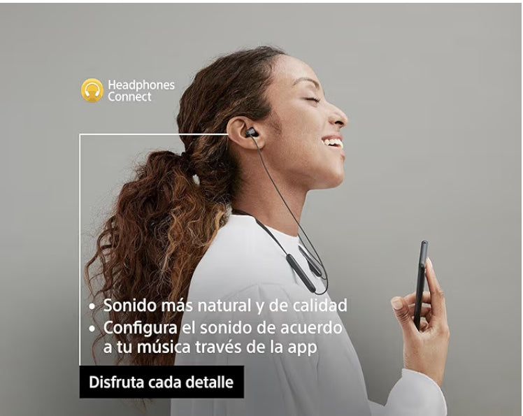 Sony WI-C100 - Audífonos inalámbricos intraauriculares con Banda para el Cuello