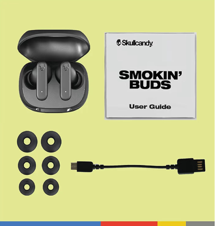 Skullcandy Smokin' Buds Auriculares In-Ear Inalámbricos, 20 h de Autonomía