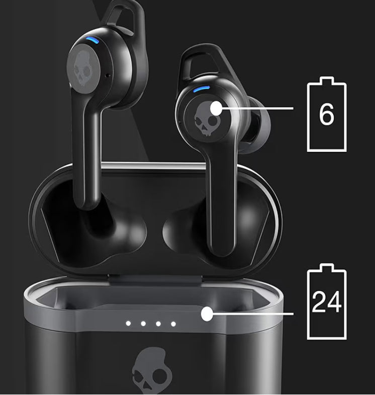 Skullcandy Indy EVO XT Auriculares In-Ear Inalámbricos, 30 h de Autonomía