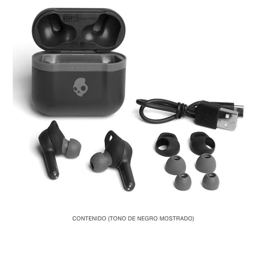 Skullcandy Indy EVO XT Auriculares In-Ear Inalámbricos, 30 h de Autonomía