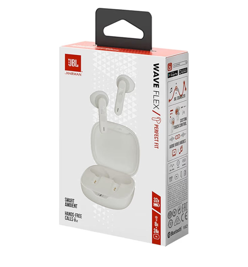 JBL Wave Flex – Auriculares in-Ear inalámbricos con impermeabilidad IP54 e IPX2