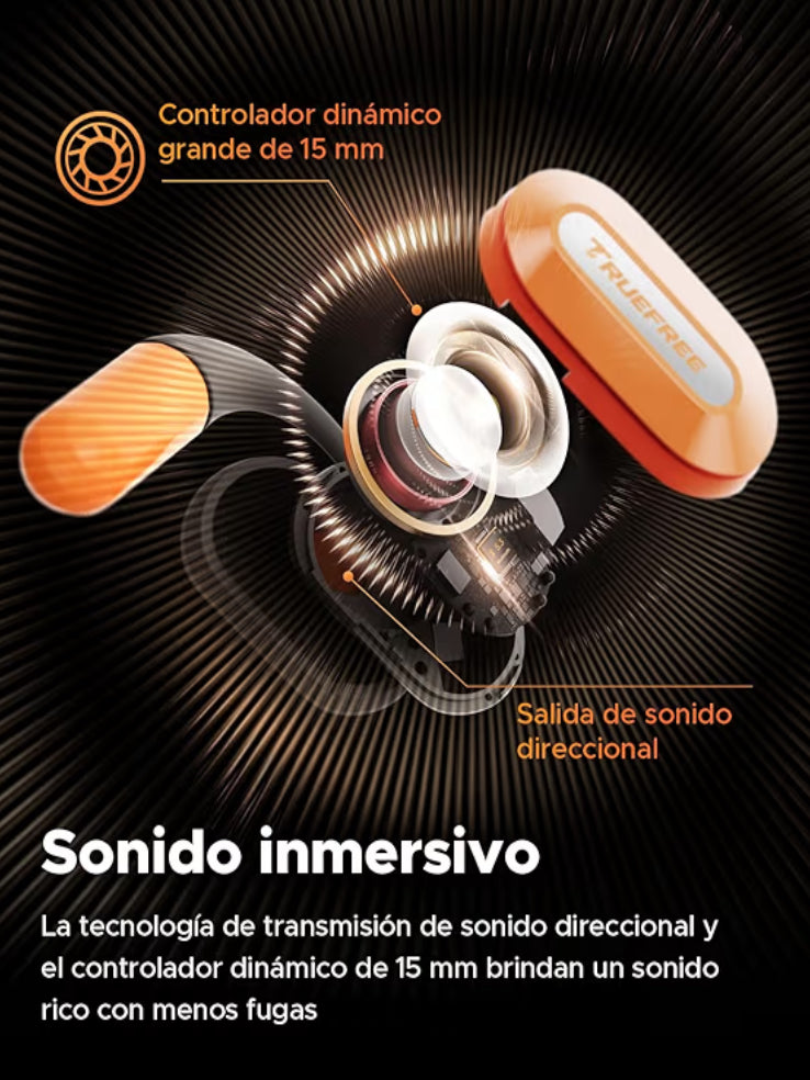 🔥 Audífonos TrueFree O2 Open Ear con Bluetooth 5.3