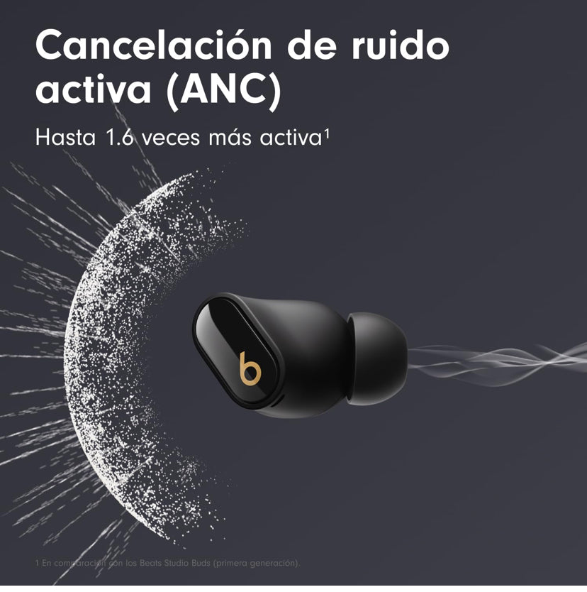 Beats Studio Buds + - True Wireless Noise Cancelling Earbuds - Black/Gold