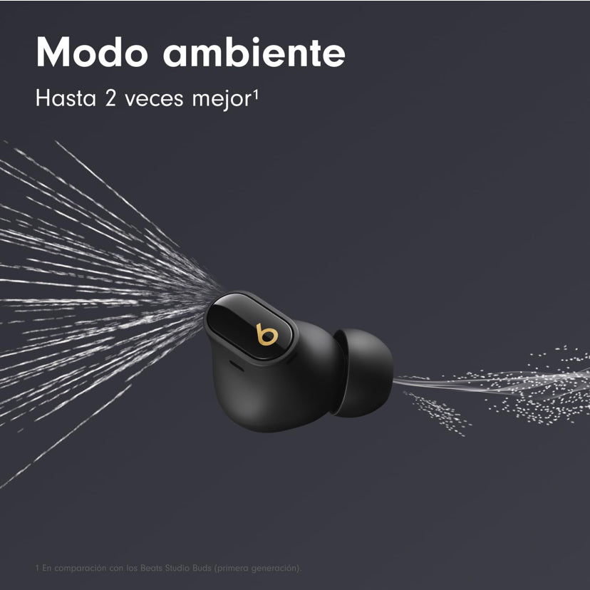 Beats Studio Buds + - True Wireless Noise Cancelling Earbuds - Black/Gold