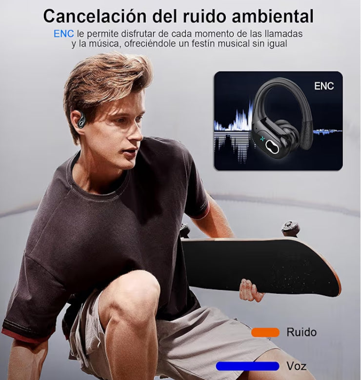 Audífonos Inalámbricos Deportivos, 75H Auriculares Bluetooth 5.3 HiFi Estéreo con HD Micrófono