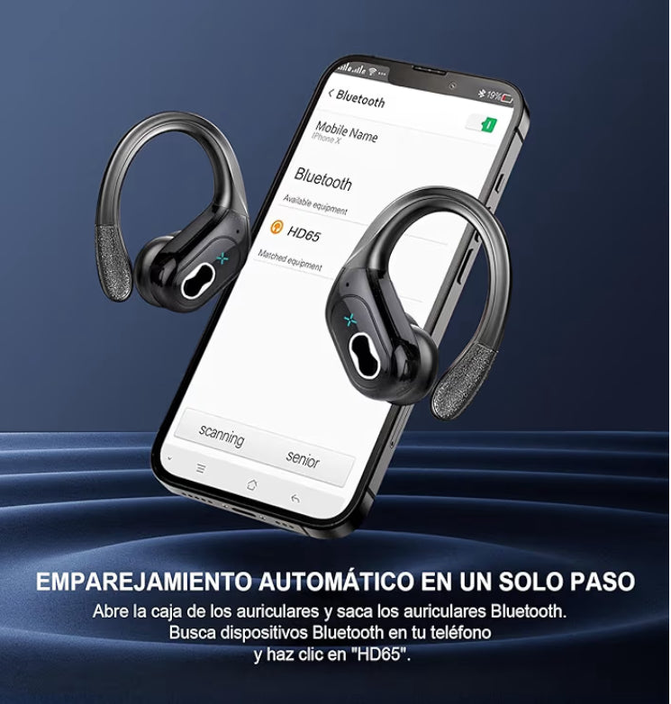 Audífonos Inalámbricos Deportivos, 75H Auriculares Bluetooth 5.3 HiFi Estéreo con HD Micrófono