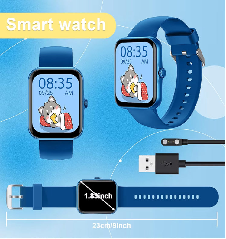PTHTECHUS® Smartwatch para Niños y Niñas,1.83'' Reloj Inteligente con Llamada Bluetooth