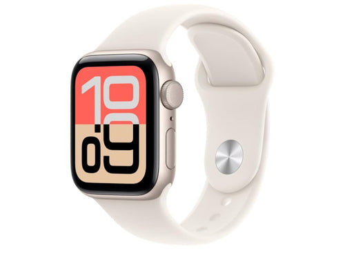 Apple Watch SE 3 GPS 40 mm – Caja de Aluminio Blanco Estelar + Correa Deportiva Blanco Estelar