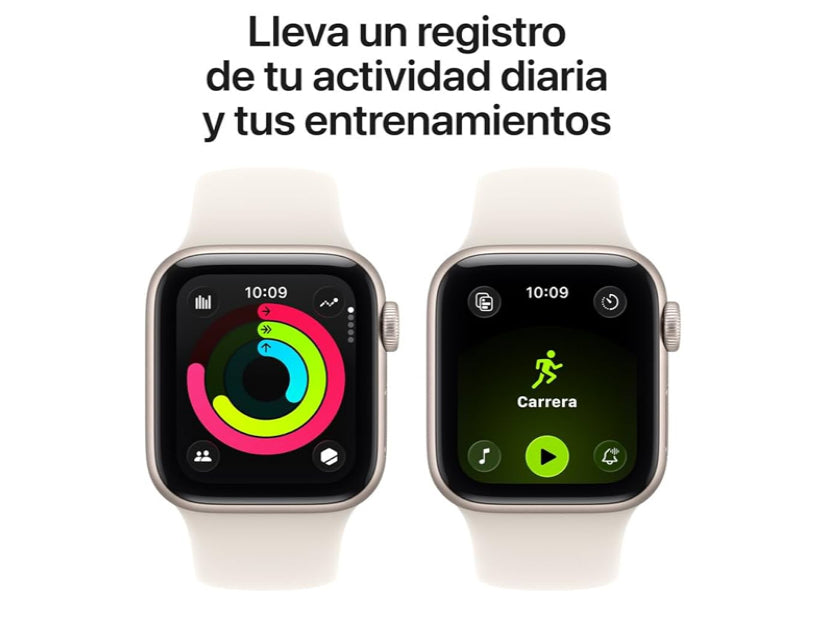 Apple Watch SE 3 GPS 40 mm – Caja de Aluminio Blanco Estelar + Correa Deportiva Blanco Estelar
