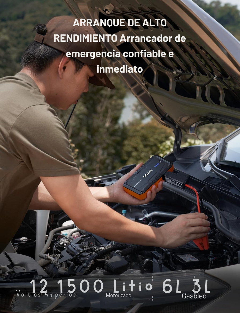 AstroAI Arrancador de Batería de Coche Portátil,